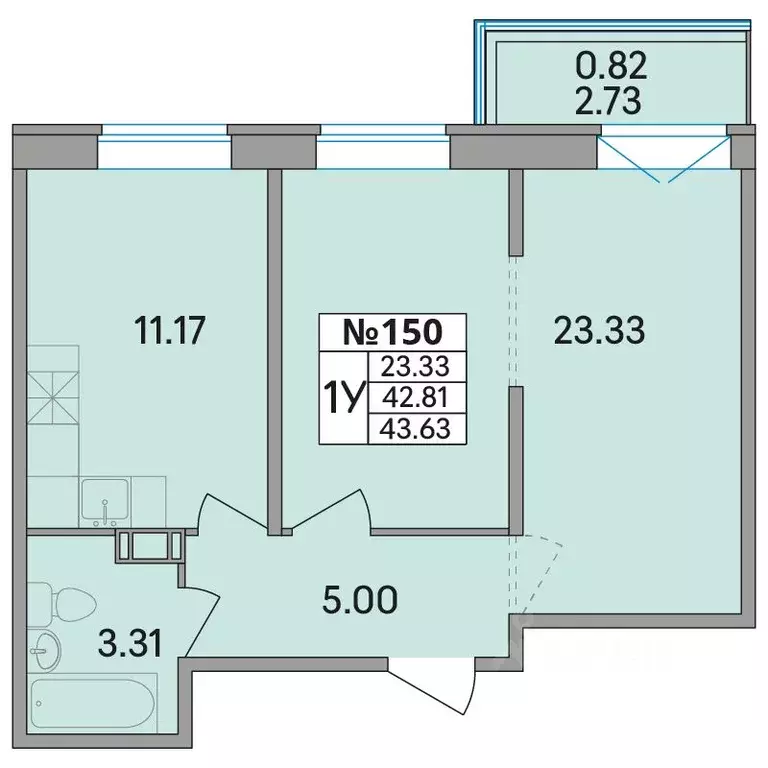 2-к кв. Ленинградская область, Всеволожский район, Агалатовское с/пос, ... - Фото 1