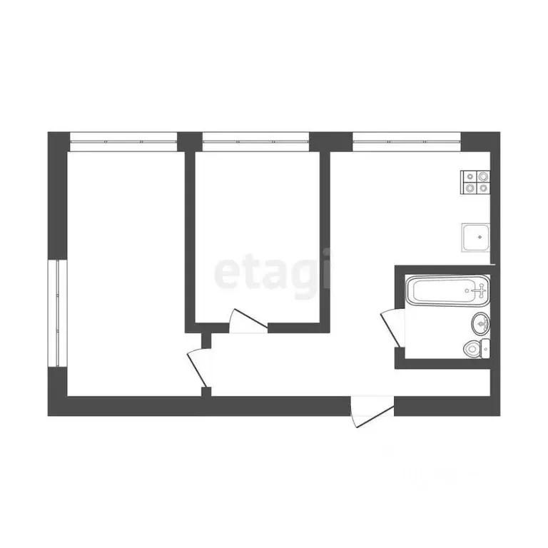 2-к кв. Смоленская область, Смоленск ул. Соболева, 82 (31.7 м) - Фото 1