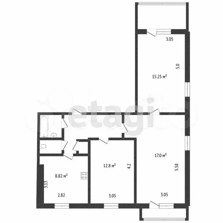 3-к. квартира, 66 м, 9/9 эт. - Фото 0