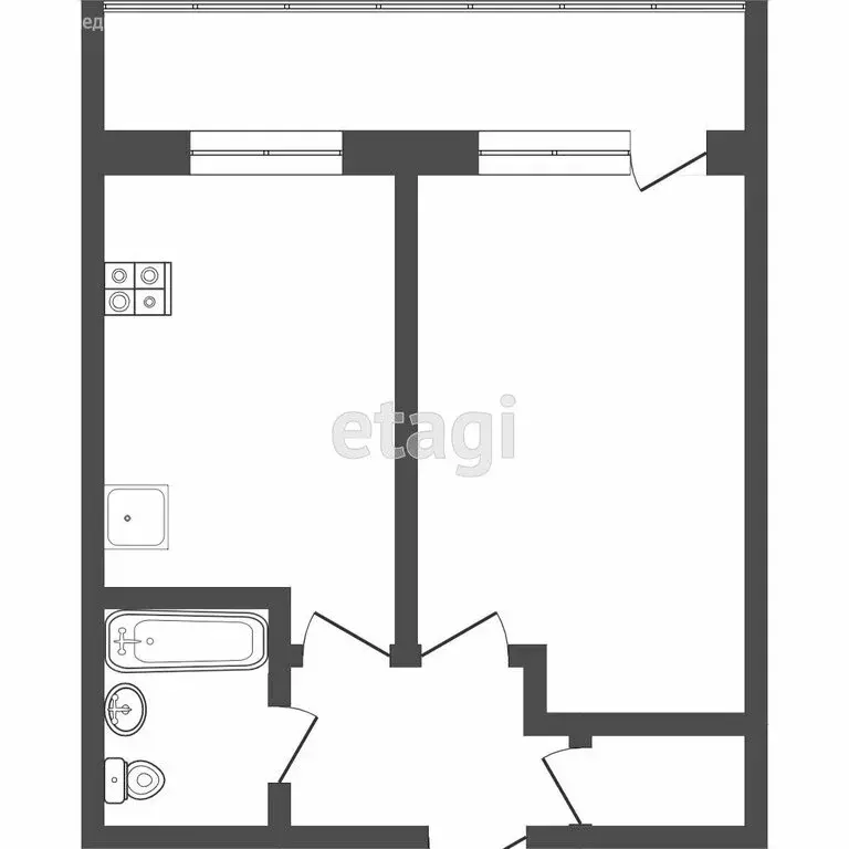 1-комнатная квартира: Саранск, улица Воинова, 17 (29.4 м) - Фото 1