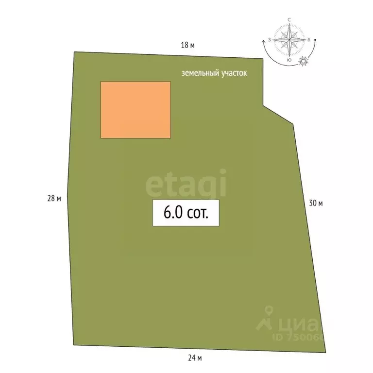 Участок в Алтай, Майминский район, с. Майма Зеленая ул., 3А (6.0 сот.) - Фото 2