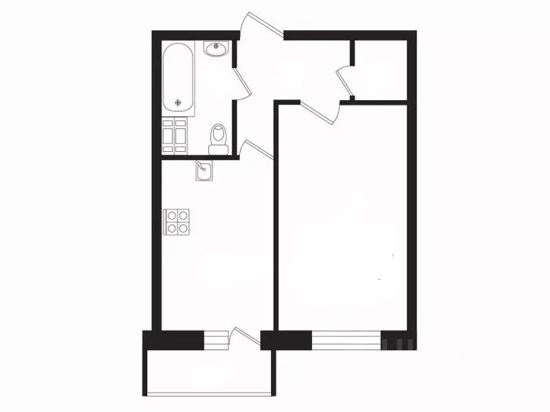 1-к кв. Санкт-Петербург Пулковское ш., 40К3 (34.6 м) - Фото 2