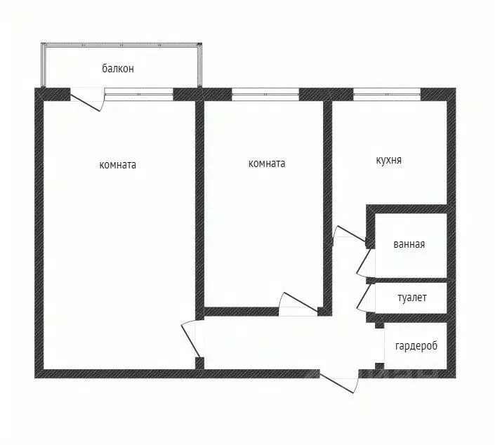 2-к кв. Алтайский край, Барнаул ул. Георгия Исакова, 222 (44.7 м) - Фото 1