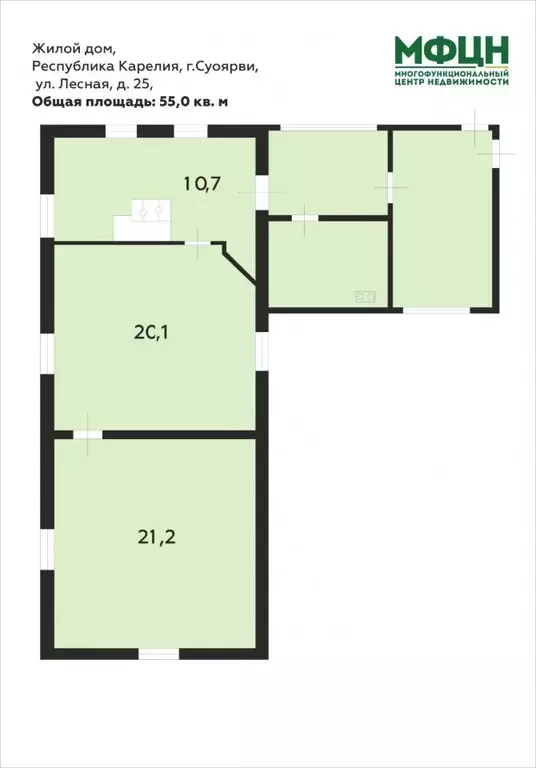 Дом в Карелия, Суоярви Лесная ул., 25 (55 м) - Фото 1