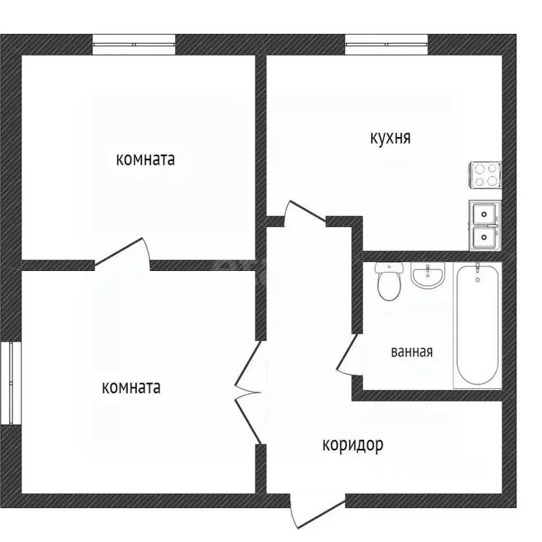 2-к кв. Свердловская область, Нижний Тагил муниципальный округ, пос. ... - Фото 2