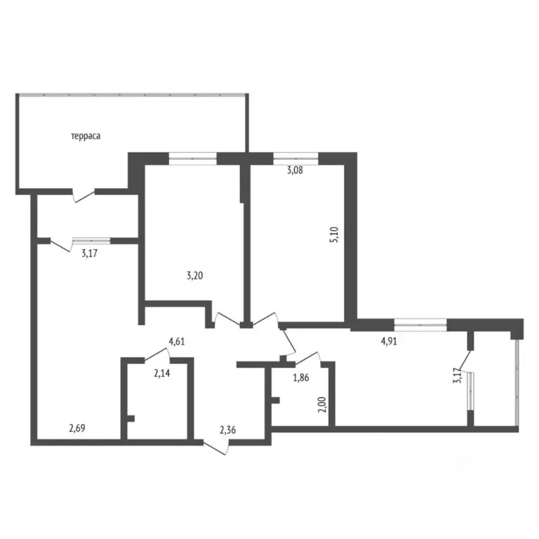 3-к кв. Тюменская область, Тюмень ул. Павла Никольского, 10к1 (85.2 м) - Фото 2