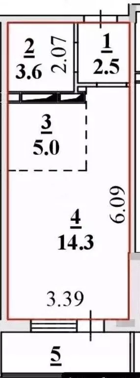Студия Липецкая область, Липецк ул. И.В. Свиридова, 20А (25.4 м) - Фото 2