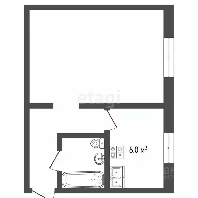 1-к кв. Московская область, Воскресенск ул. Ломоносова, 98 (31.1 м) - Фото 2