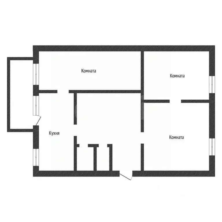 3-к кв. Псковская область, Остров Пригородная ул., 8 (61.5 м) - Фото 2