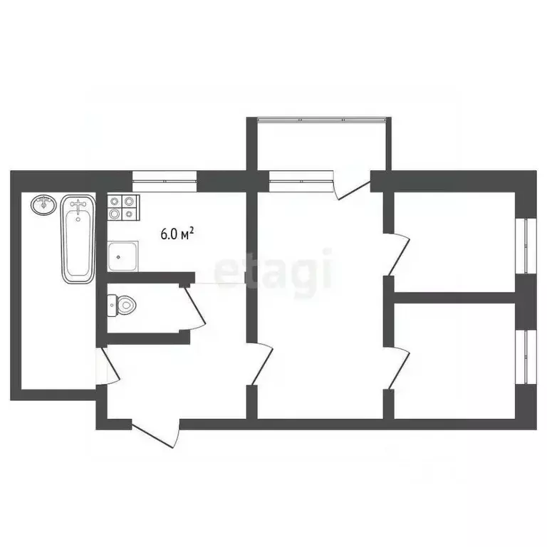 3-к кв. Владимирская область, Муром Коммунистическая ул., 40 (52.1 м) - Фото 0