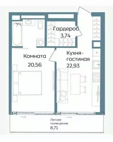 2-к кв. Крым, Саки ул. Морская, 4 (55.94 м) - Фото 2