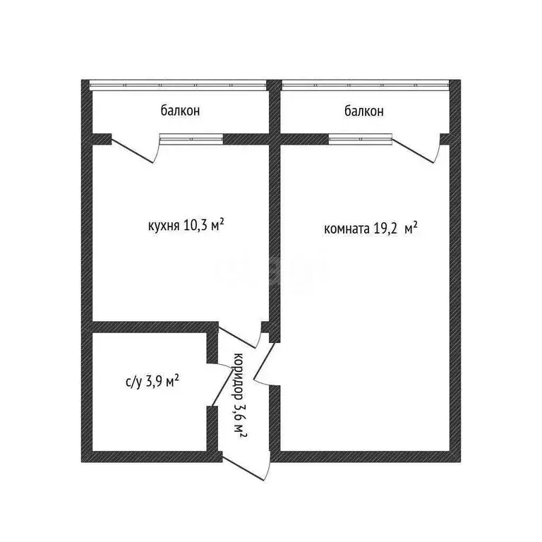 1-комнатная квартира: посёлок городского типа Яблоновский, улица ... - Фото 1