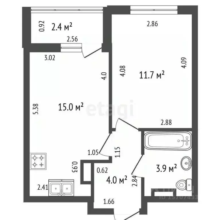 1-к кв. Ленинградская область, Мурино Всеволожский район, ул. ... - Фото 2
