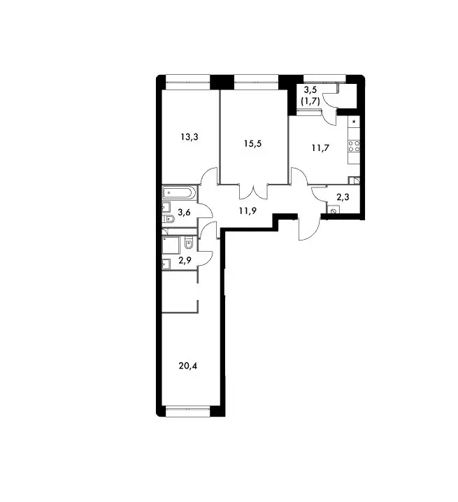 Продаётся 3-к квартира, 83.8 м - Фото 0