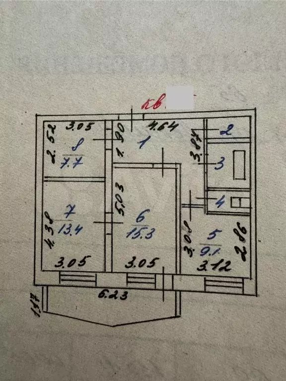 3-к. квартира, 67,3 м, 2/5 эт. - Фото 0