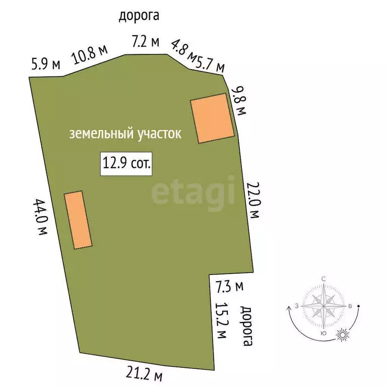 Дом в Тюменский район, СНТ Исток, Малиновая улица (12.87 м) - Фото 0
