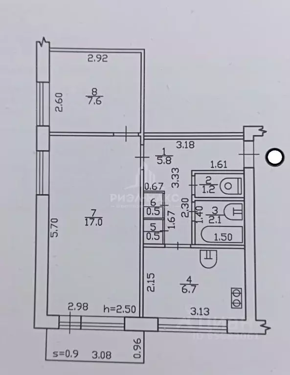 2-к кв. Брянская область, Брянск Новозыбковская ул., 9Б (41.4 м) - Фото 1