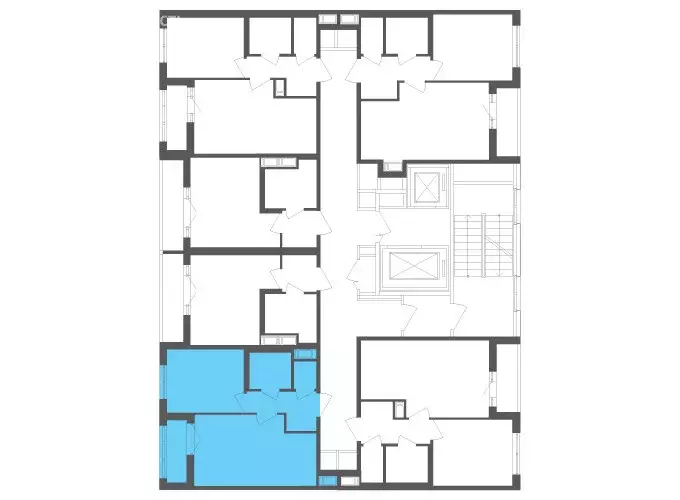 1-комнатная квартира: посёлок Шушары, Старорусский проспект, 3к1 (35.4 ... - Фото 2