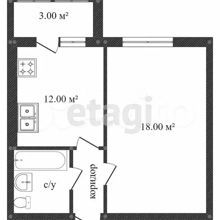 1-к. квартира, 44,5 м, 4/8 эт. - Фото 0