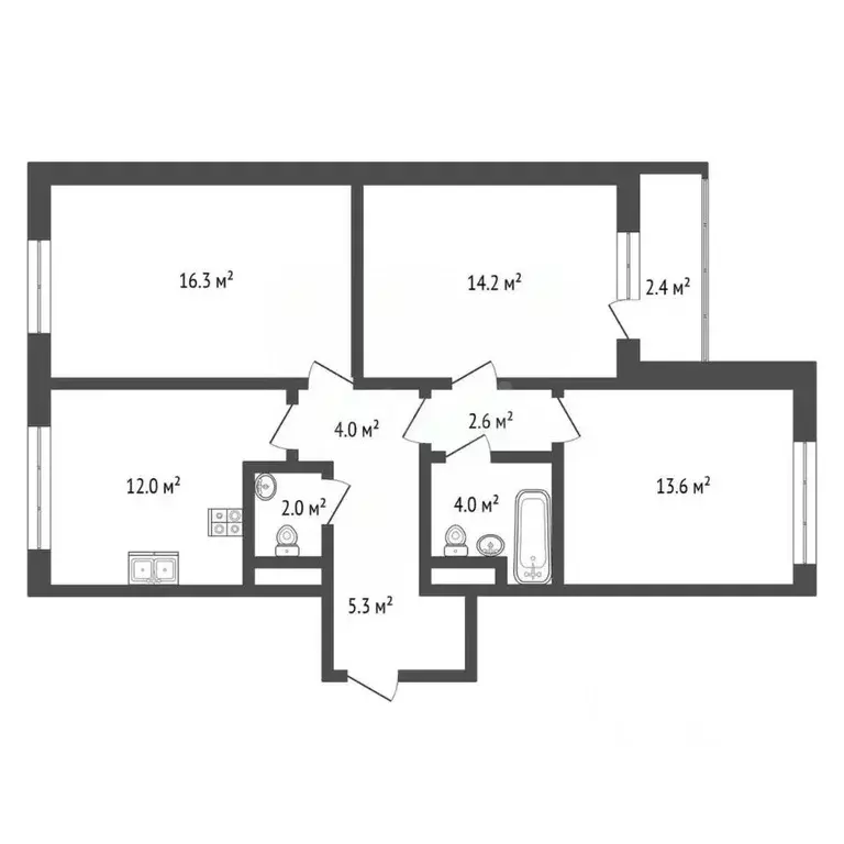 3-к кв. Саратовская область, Балашов Советская ул., 159 (75.0 м) - Фото 1