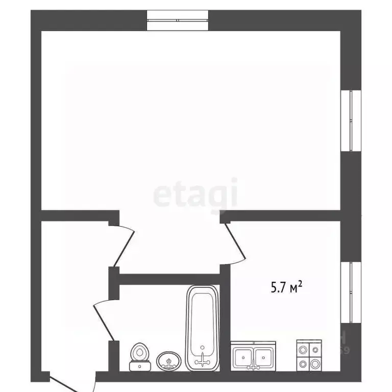 1-к кв. Тамбовская область, Тамбов Интернациональная ул., 84А (30.8 м) - Фото 0