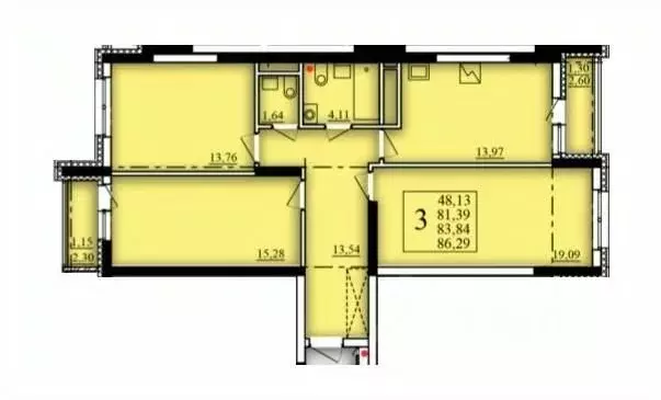 3-к кв. Башкортостан, Уфа Затон-Восточный жилрайон, Паруса жилой ... - Фото 0