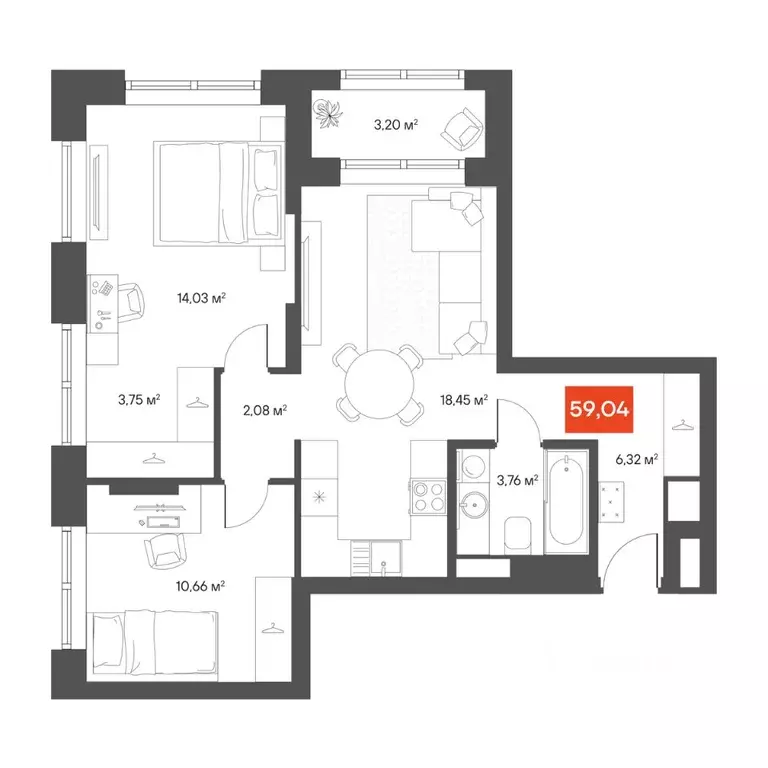 2-к кв. Новосибирская область, Новосибирск Академгородок мкр, ул. ... - Фото 1