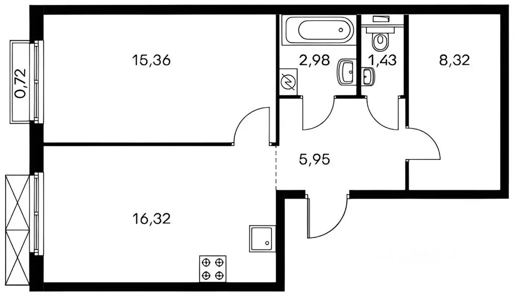 1-к кв. Москва Большая Филевская ул., 3к2 (49.7 м) - Фото 2