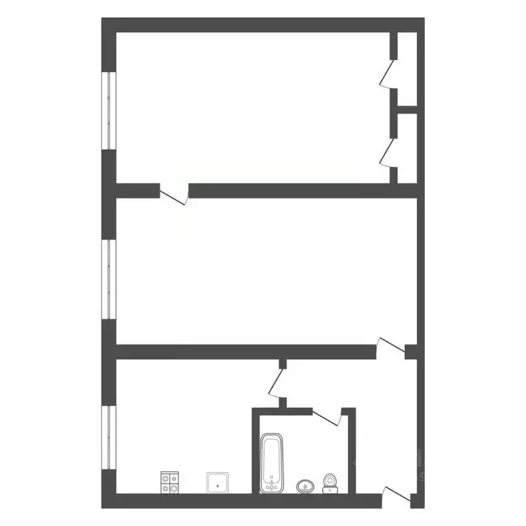 2-к кв. Тульская область, Тула пос. Косая Гора, Луговая ул., 12 (45.5 ... - Фото 2
