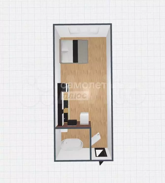 Квартира-студия, 32,8 м, 2/17 эт. - Фото 0