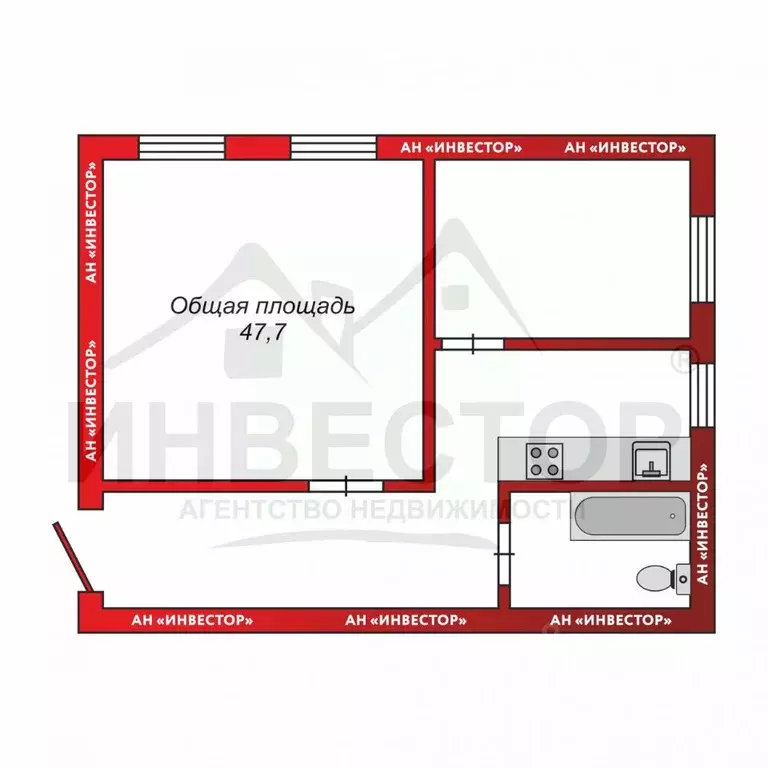 2-к кв. Челябинская область, Челябинск Цимлянская ул., 19А (47.7 м) - Фото 0