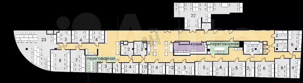 Аренда офиса 810 м2 м. Маяковская в цао в - Фото 1