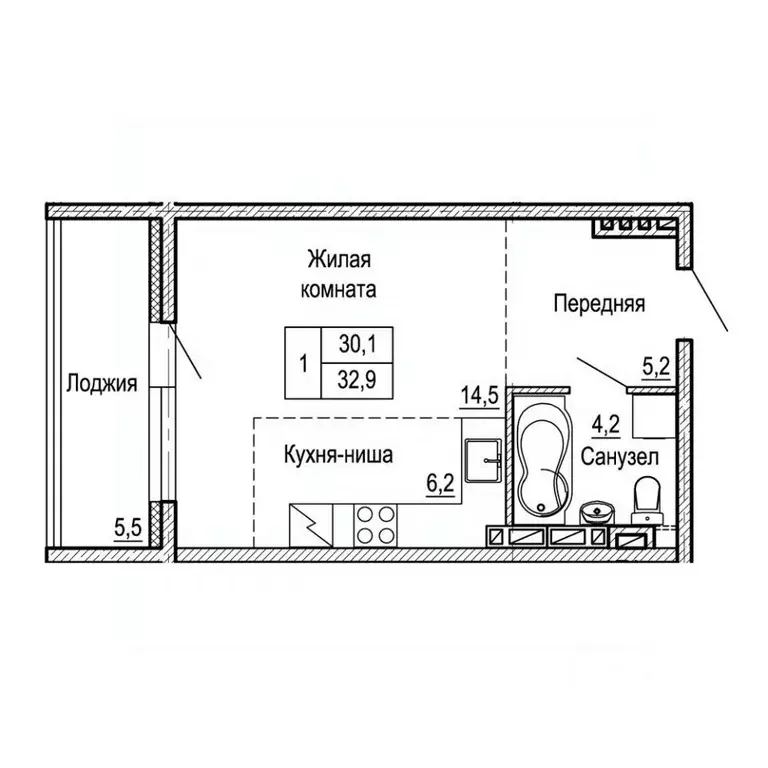 1-к кв. Приморский край, Владивосток На Черняховского жилой квартал,  ... - Фото 1