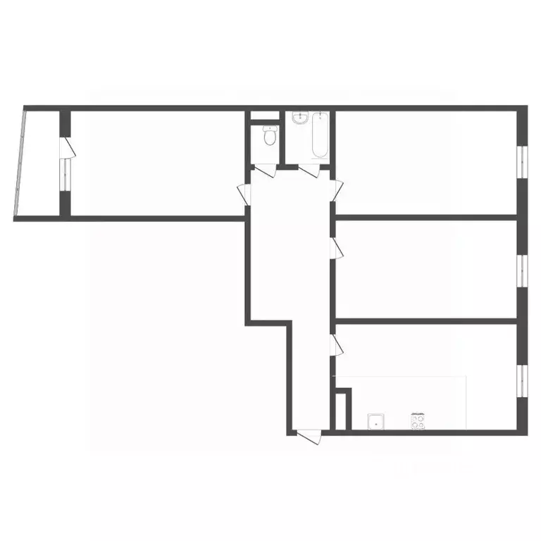 3-к кв. Тюменская область, Тюмень Микрорайон мыс, ул. Судоремонтная, ... - Фото 2