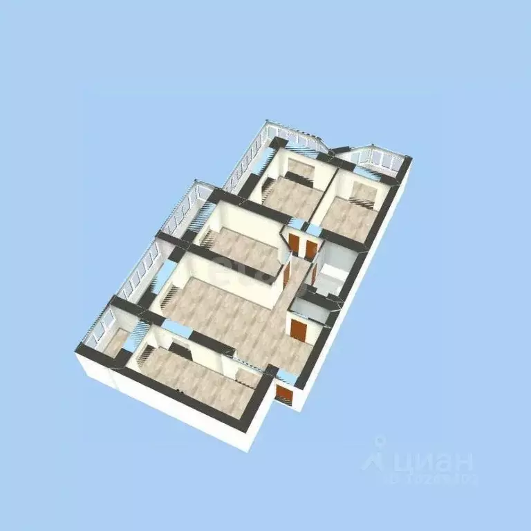 4-к кв. Башкортостан, Уфа ул. Цюрупы, 130 (127.4 м) - Фото 2