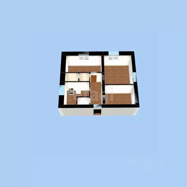 3-к кв. Башкортостан, Уфа Центральная ул., 34 (74.0 м) - Фото 1