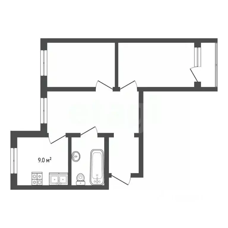 3-к кв. Москва ул. Раменки, 11К1 (72.0 м) - Фото 2