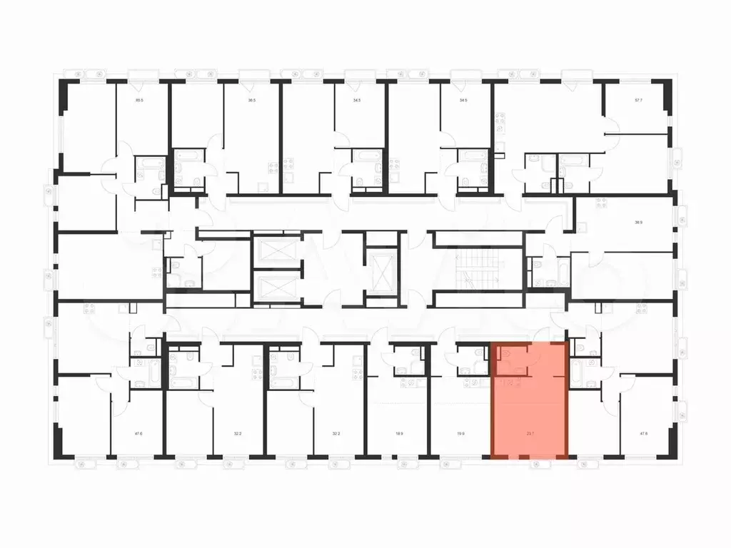 Квартира-студия, 23,7 м, 2/24 эт. - Фото 1