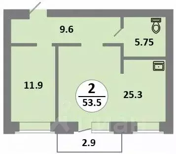 2-к кв. Красноярский край, Красноярск Солнечный жилрайон, 5-й мкр, с11 ... - Фото 0