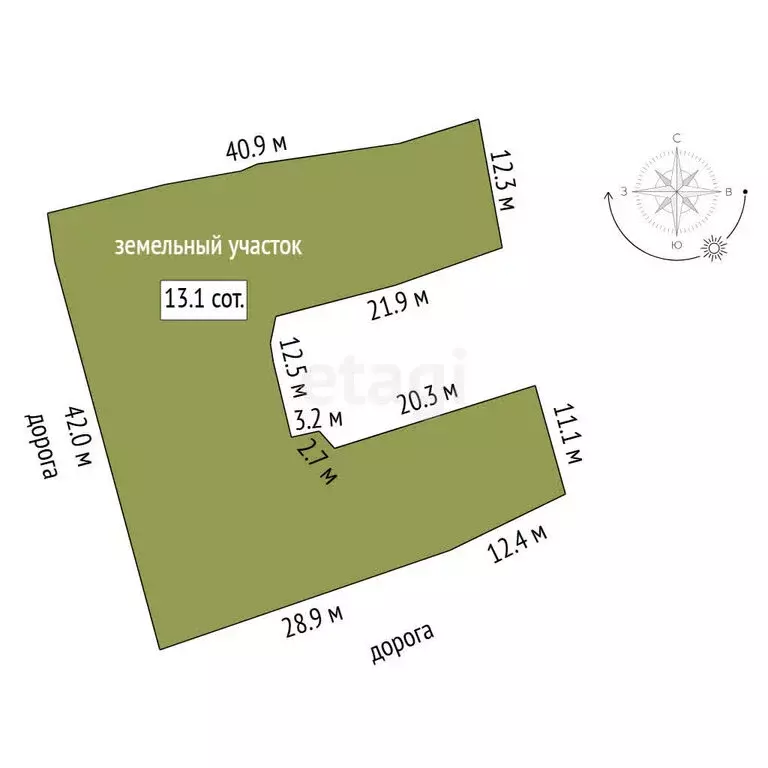 Участок в Тюмень, Береговая улица (13 м) - Фото 1