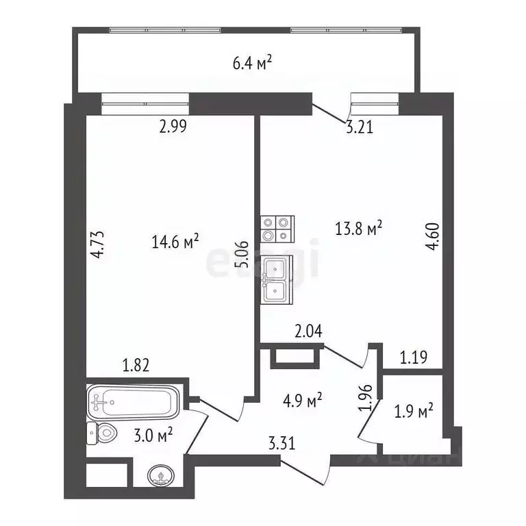 1-к кв. Санкт-Петербург Планерная ул., 87к1 (41.4 м) - Фото 1