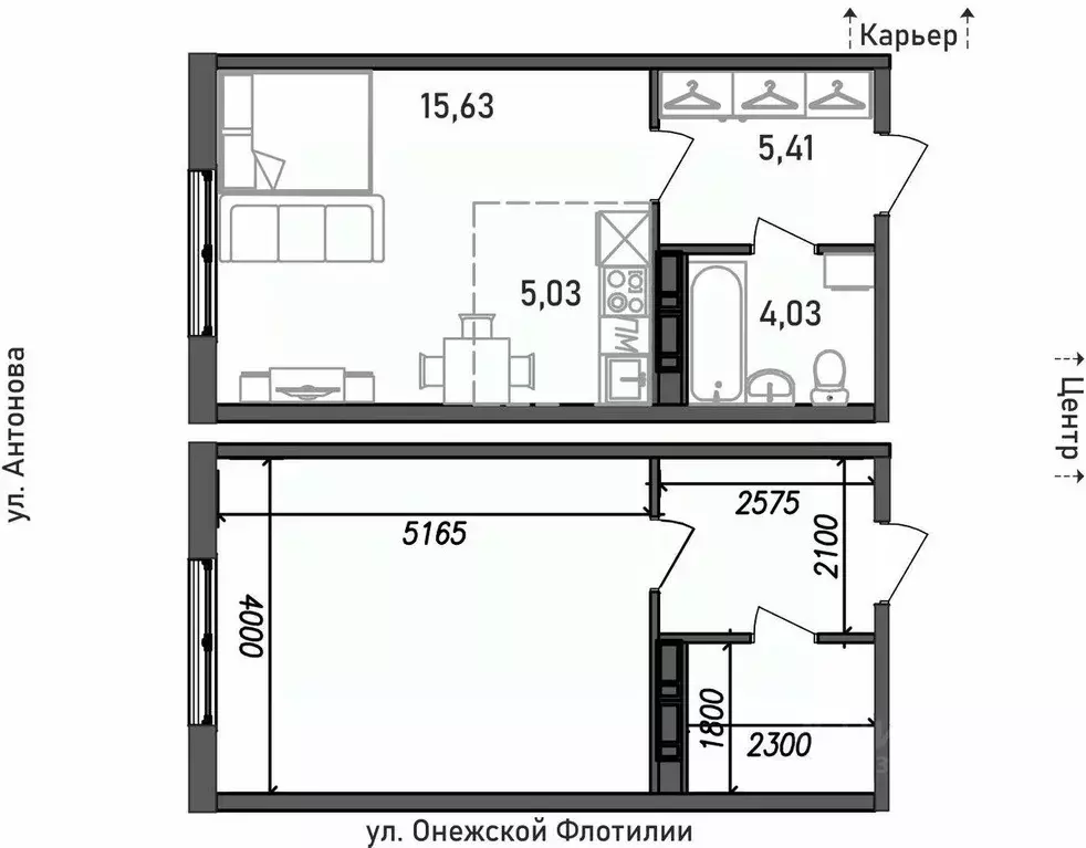 1-к кв. Карелия, Петрозаводск Флотилия жилой комплекс (30.1 м) - Фото 0