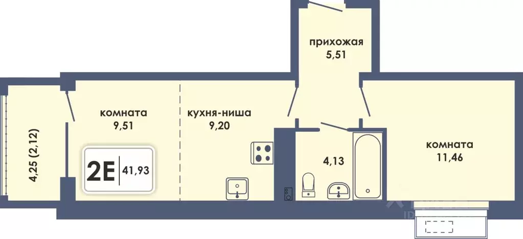 2-к кв. Пермский край, Пермь Камская Долина мкр, Аксиома жилой ... - Фото 0