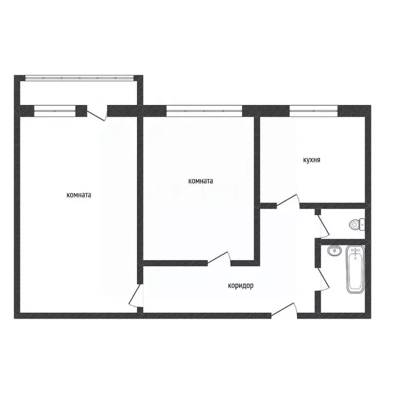 Комната Новгородская область, Хвойнинский муниципальный округ, пос. ... - Фото 1