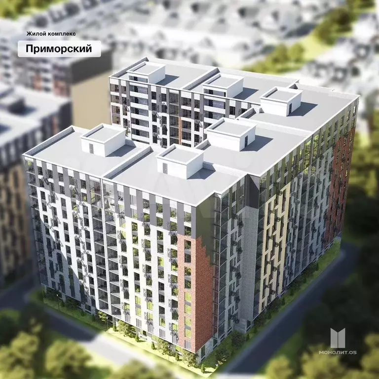 Квартира-студия, 33,4 м, 7/17 эт. - Фото 1