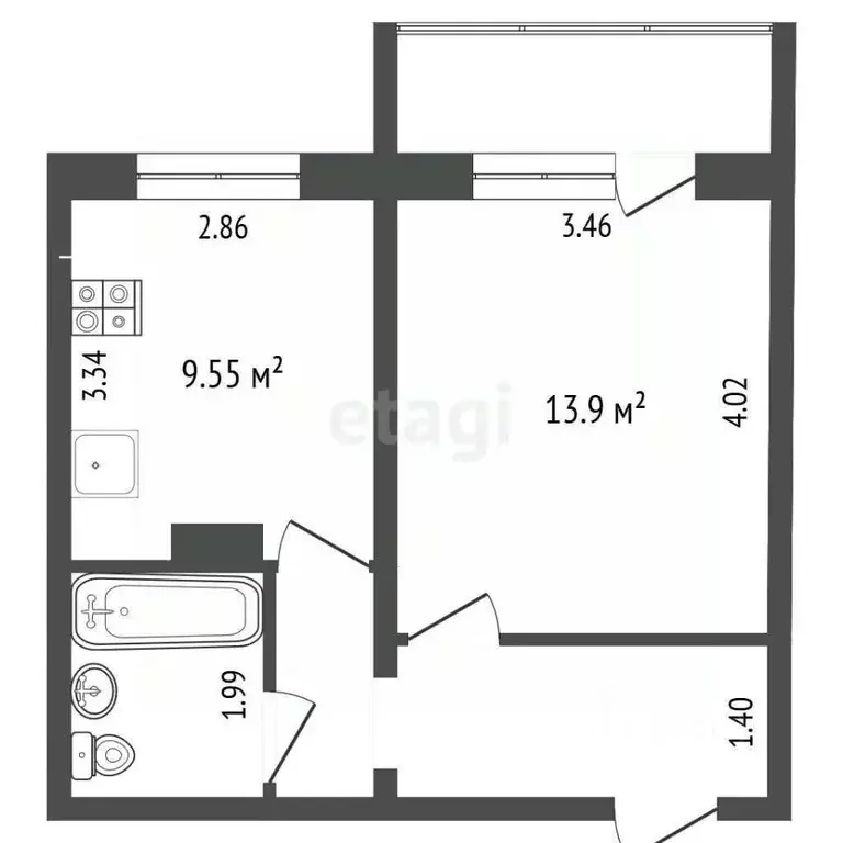 1-к кв. Мордовия, Саранск ул. Тани Бибиной, 17 (33.7 м) - Фото 1