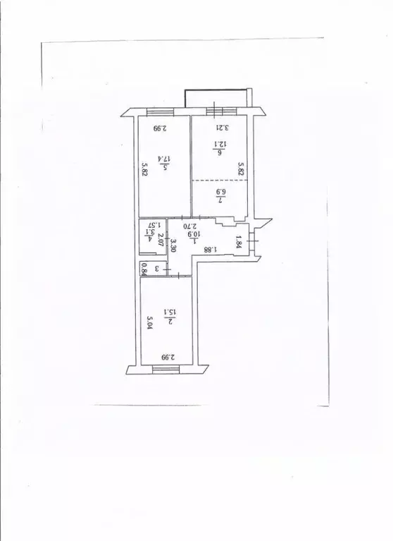 2-к кв. Кемеровская область, Кемерово ул. Тухачевского, 29Б (66.7 м) - Фото 1