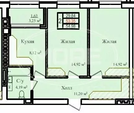 2-к кв. Калининградская область, Калининград Александра ... - Фото 1