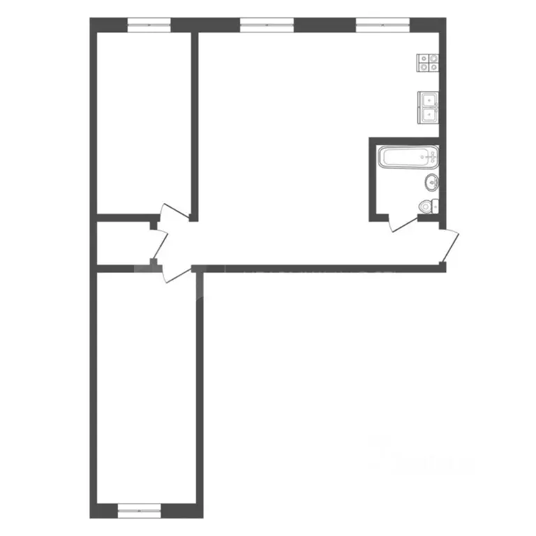 3-к кв. Тюменская область, Тюмень Одесская ул., 53 (53.8 м) - Фото 1