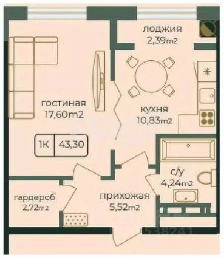 1-к кв. Дагестан, Каспийск просп. Акулиничева (43.3 м) - Фото 0
